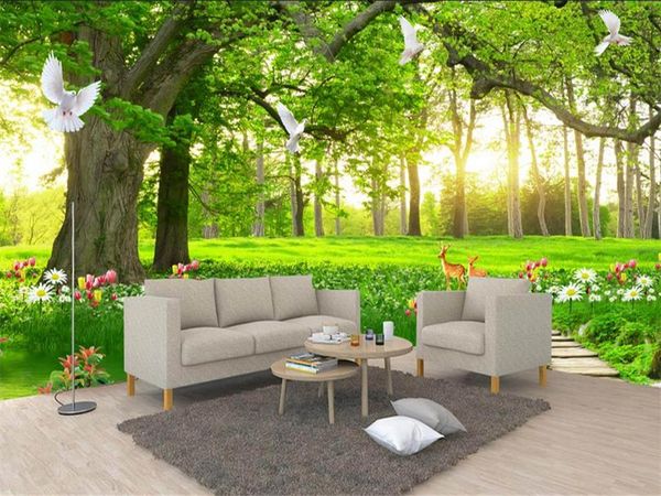 wallpapers 3d wallpaper custom po living room mural green tree forest flower painting tv background for wall
wallpapers 3d wallpaper custom po living room mural green tree forest flower painting tv background for wall