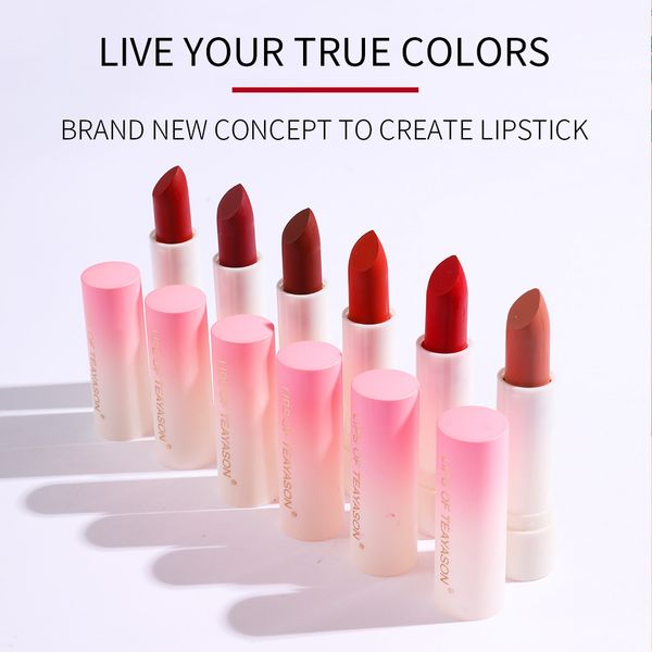 teayason fashion 6 colors matte retro red peach lipstick maquillaje waterproof maquiagem lips makeup summer make up cosmetics lip gloss balm
teayason fashion 6 colors matte retro red peach lipstick maquillaje waterproof maquiagem lips makeup summer make up cosmetics lip gloss balm