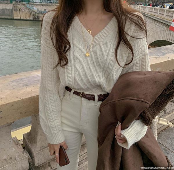 women's sweaters women casual solid retro v-neck pullover knitted sweater short autumn spring girls, White;black
women's sweaters women casual solid retro v-neck pullover knitted sweater short autumn spring girls, White;black