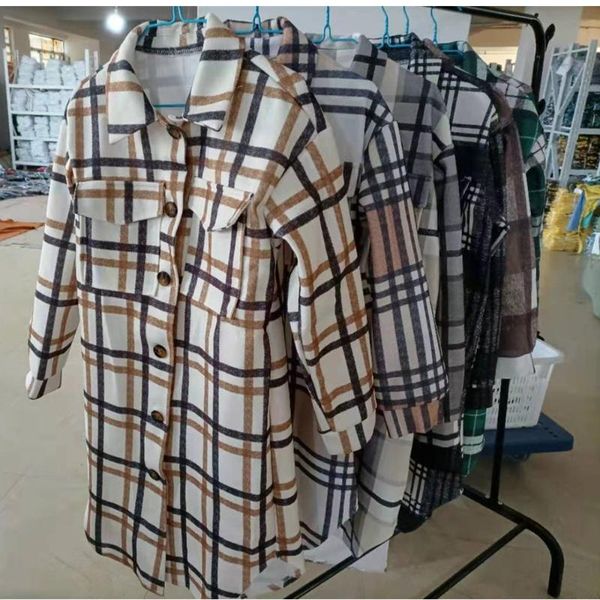 xxl autumn spring long sleeve plaid print women shirt jacket casual button turn down collar long shirt coat femme overcoat new, Black;brown
xxl autumn spring long sleeve plaid print women shirt jacket casual button turn down collar long shirt coat femme overcoat new, Black;brown