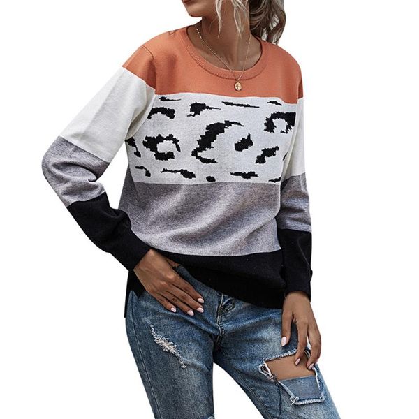 women's sweaters women leopard patchwork knitted 2021 autumn ladies pullover knited wdc5640, White;black
women's sweaters women leopard patchwork knitted 2021 autumn ladies pullover knited wdc5640, White;black
