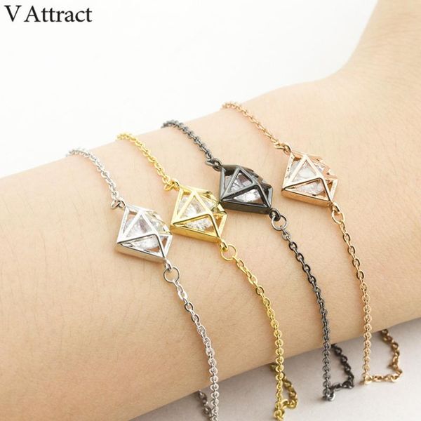 link, chain v attract 2021 geometric prismatic charm bracelets for women jewelry gold stainless steel bijoux femme wedding gift, Black
link, chain v attract 2021 geometric prismatic charm bracelets for women jewelry gold stainless steel bijoux femme wedding gift, Black