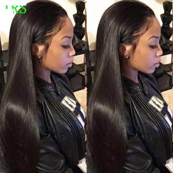 european and american women's wig natural black long straight hair front lace chemical fiber headcover half hand hook high temperature
european and american women's wig natural black long straight hair front lace chemical fiber headcover half hand hook high temperature