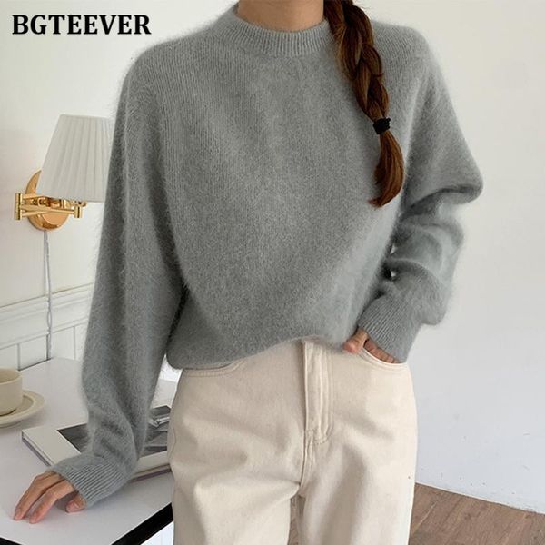 women's sweaters bgteever 2021 soft warm o-neck pullover women winter casual thick loose full sleeve female knitted jumpers, White;black
women's sweaters bgteever 2021 soft warm o-neck pullover women winter casual thick loose full sleeve female knitted jumpers, White;black