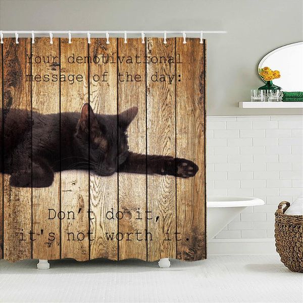 shower curtains funny cat printed curtain washable with hook bathroom decorative wood bath screen 3d 300*180cm
shower curtains funny cat printed curtain washable with hook bathroom decorative wood bath screen 3d 300*180cm