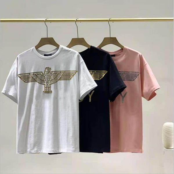 21 years of spring and summer new european and american version of the chest golden eagle bronzing large standard couple short-sleeved loose, White;black
21 years of spring and summer new european and american version of the chest golden eagle bronzing large standard couple short-sleeved loose, White;black
