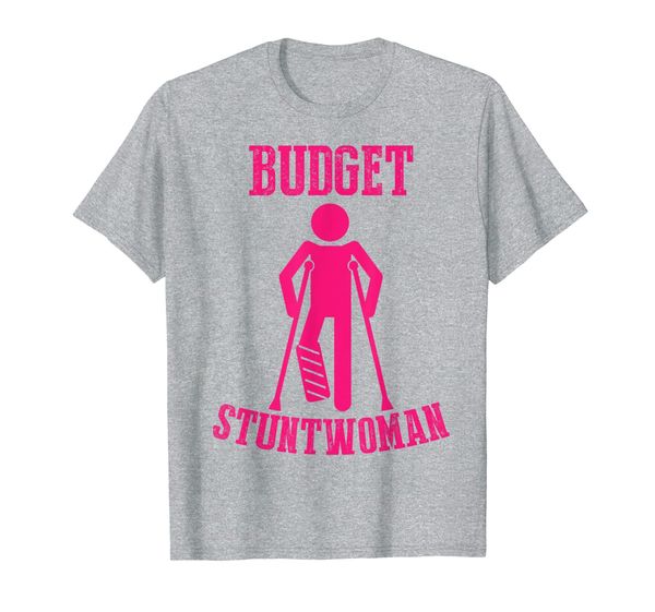 cool budget stuntwoman | funny women cast broken ankle gift t-shirt, White;black 
cool budget stuntwoman | funny women cast broken ankle gift t-shirt, White;black