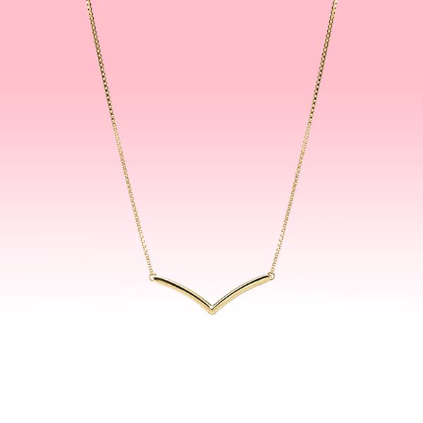 yellow gold plated polished wishbone necklace women wedding gift for pandora sterling silver chain necklaces with original box
yellow gold plated polished wishbone necklace women wedding gift for pandora sterling silver chain necklaces with original box