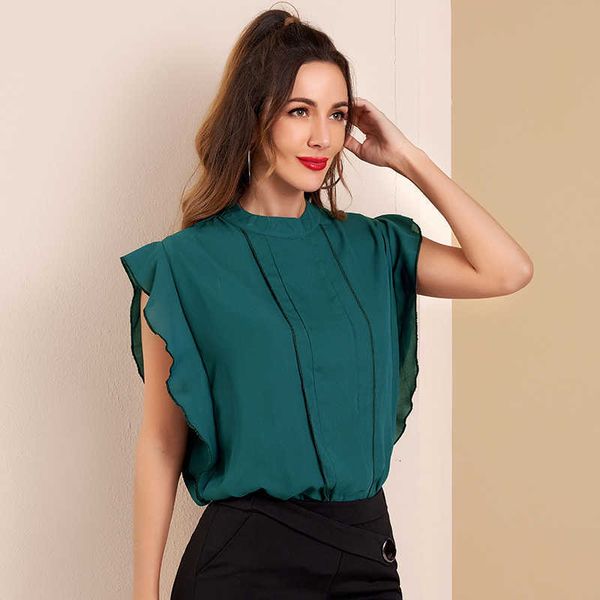 women's t-shirt summer t-shirt 2021 solid dark green loose o-neck lotus sleeveless sweet vintage chiffon office crop clothing, White
women's t-shirt summer t-shirt 2021 solid dark green loose o-neck lotus sleeveless sweet vintage chiffon office crop clothing, White