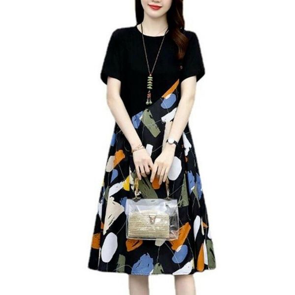 casual dresses women ladies summer printed loose dress knee length side fashion button short sleeve, Black;gray
casual dresses women ladies summer printed loose dress knee length side fashion button short sleeve, Black;gray