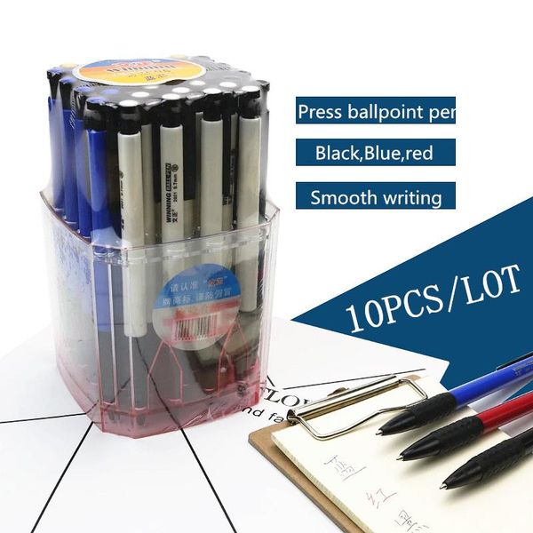 ballpoint pens 10pcs/lot press pen extra long writing length smooth office red black blue, Blue;orange
ballpoint pens 10pcs/lot press pen extra long writing length smooth office red black blue, Blue;orange