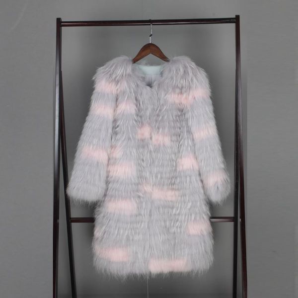 women's fur & faux winter clothes women raccoon dog light grey stripe long lady coat fs21126, Black
women's fur & faux winter clothes women raccoon dog light grey stripe long lady coat fs21126, Black