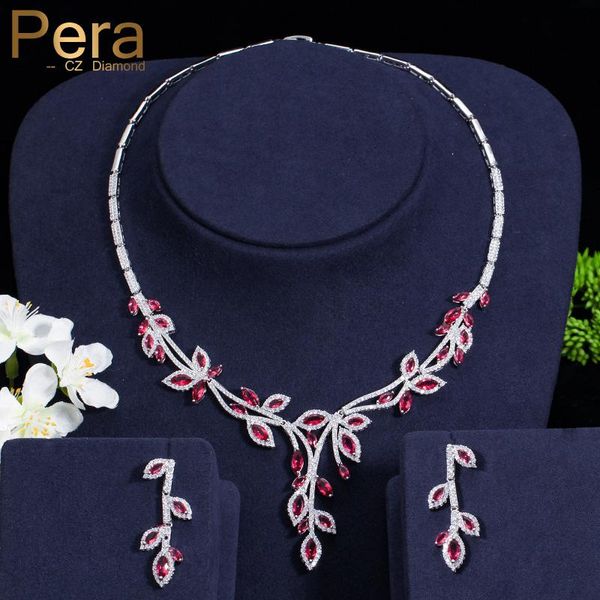 earrings & necklace pera romantic european style cluster flower cubic zircon elegant dangling drop jewelry set with red stone j147, Silver
earrings & necklace pera romantic european style cluster flower cubic zircon elegant dangling drop jewelry set with red stone j147, Silver