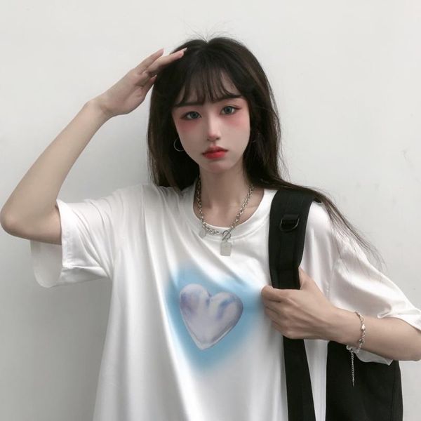 women's t-shirt hipster loose casual style t shirts summer clothing o-neck tees fashion brand ulzzang korean oversize, White
women's t-shirt hipster loose casual style t shirts summer clothing o-neck tees fashion brand ulzzang korean oversize, White