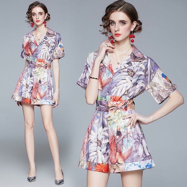 two-piece suit summer temperament printed short-sleeved shirt + high-waisted wide-leg shorts 210525, White
two-piece suit summer temperament printed short-sleeved shirt + high-waisted wide-leg shorts 210525, White