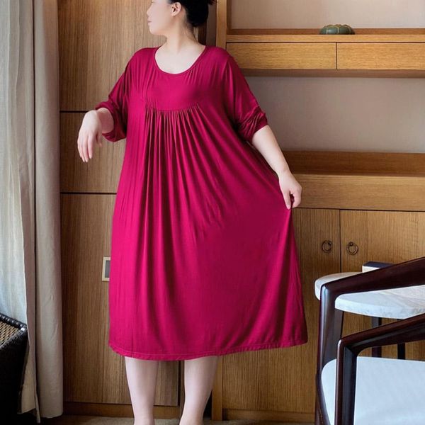 women's sleepwear 150kg autumn winter cotton sleepdress solid color long sleeve loose women o neck comfortable homewear big dress 7xl, Black;red
women's sleepwear 150kg autumn winter cotton sleepdress solid color long sleeve loose women o neck comfortable homewear big dress 7xl, Black;red