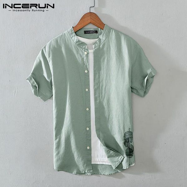 men's casual shirts 2021 men shirt cotton embroidered summer stand collar short sleeve button camisa streetwear clothing harajuku s-5xl, White;black
men's casual shirts 2021 men shirt cotton embroidered summer stand collar short sleeve button camisa streetwear clothing harajuku s-5xl, White;black