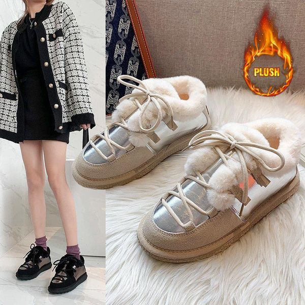 boots women's shoes winter women warm fur plush lady casual lace up fashion sneakers zapatillas mujer platform snow, Black
boots women's shoes winter women warm fur plush lady casual lace up fashion sneakers zapatillas mujer platform snow, Black