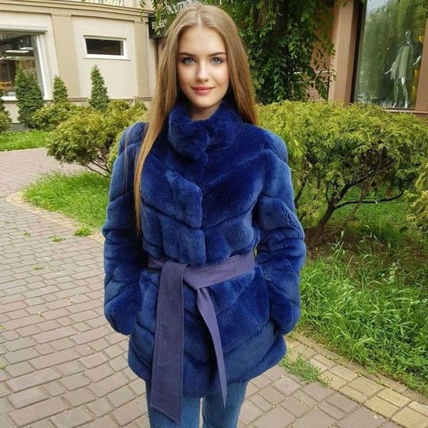 women's fur & faux rex coat with belt women natural jacket warm fashion overcoat, Black
women's fur & faux rex coat with belt women natural jacket warm fashion overcoat, Black