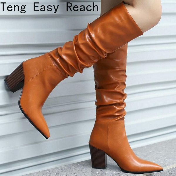 boots winter knee high women pleated heels long pointed toe heel shoes ladies fall knight boot footwear femmes bottes, Black
boots winter knee high women pleated heels long pointed toe heel shoes ladies fall knight boot footwear femmes bottes, Black