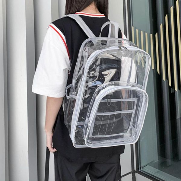 backpack eco-friendly transparent wear resistant pvc fashion for school