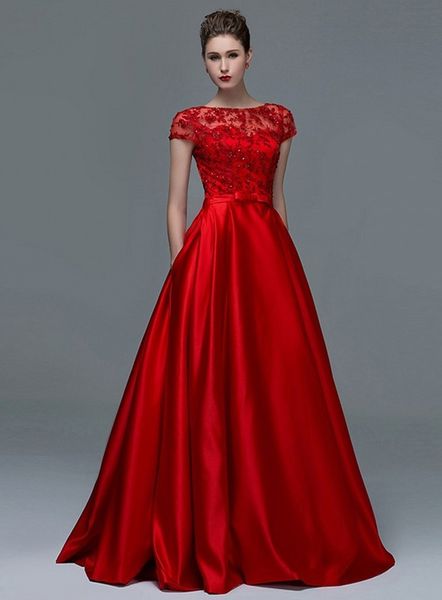 2021 new red a-line short sleeves appliques sequins evening es women sheer neck formal prom vestidos de festa jv0t, Black;red
2021 new red a-line short sleeves appliques sequins evening es women sheer neck formal prom vestidos de festa jv0t, Black;red
