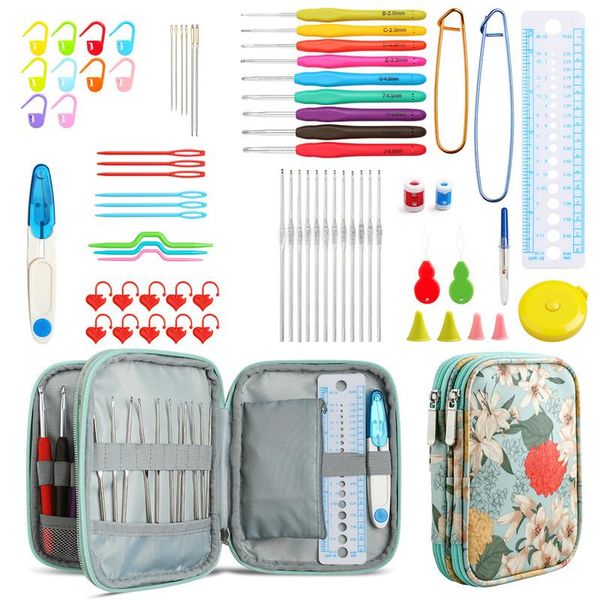8 styles crochet hooks set with bag soft rubber needle hooks ergonomic handle knitting sewing supplies with cute bag, Black
8 styles crochet hooks set with bag soft rubber needle hooks ergonomic handle knitting sewing supplies with cute bag, Black