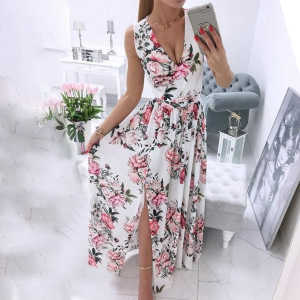casual dresses summer deep v-neck sleeveless beach dress elegant women chiffon split maxi party vintage floral print long vestido, Black;gray
casual dresses summer deep v-neck sleeveless beach dress elegant women chiffon split maxi party vintage floral print long vestido, Black;gray