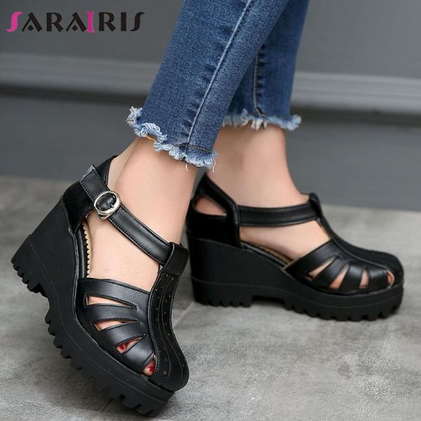 sandals sarairis vintage casual leisure women snadals ladies round toe platform buckle wedges gladiator shoes, Black
sandals sarairis vintage casual leisure women snadals ladies round toe platform buckle wedges gladiator shoes, Black