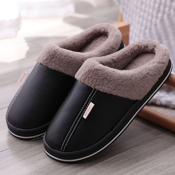 pu waterproof slippers women men winter plush keep warm flat home shoes woman soft comfort female shoes sewing interior slipper, Black
pu waterproof slippers women men winter plush keep warm flat home shoes woman soft comfort female shoes sewing interior slipper, Black
