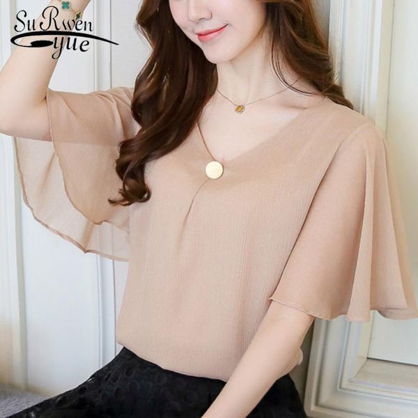 2021 fashion plus size 4xl chiffon women blouse shirts khaki short sleeve v-neck women's clothing blouses blusas d644 30, White
2021 fashion plus size 4xl chiffon women blouse shirts khaki short sleeve v-neck women's clothing blouses blusas d644 30, White