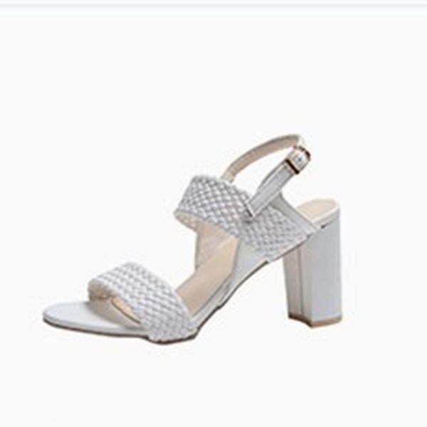 sandals 2021 summer fashion high-heeled thick heel one line buckle large woven lady woman shoes 34-44 size, Black
sandals 2021 summer fashion high-heeled thick heel one line buckle large woven lady woman shoes 34-44 size, Black