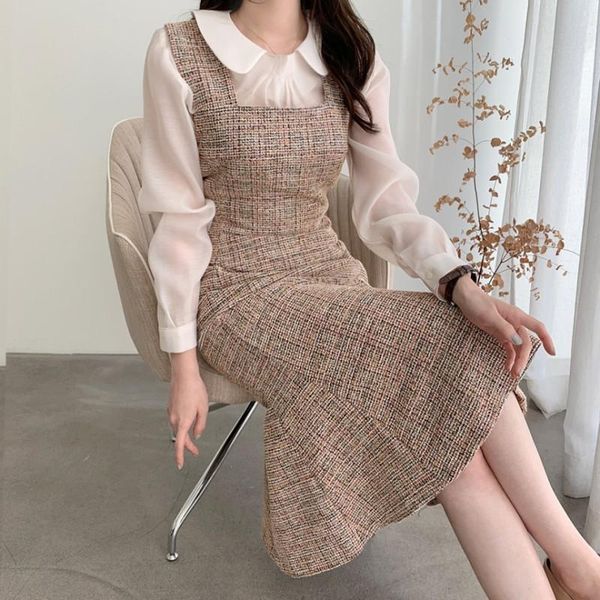 casual dresses 2021 autumn winter women elegant korea ladies sleeveless plaid tweed woolen slim party dress female vestidos, Black;gray
casual dresses 2021 autumn winter women elegant korea ladies sleeveless plaid tweed woolen slim party dress female vestidos, Black;gray