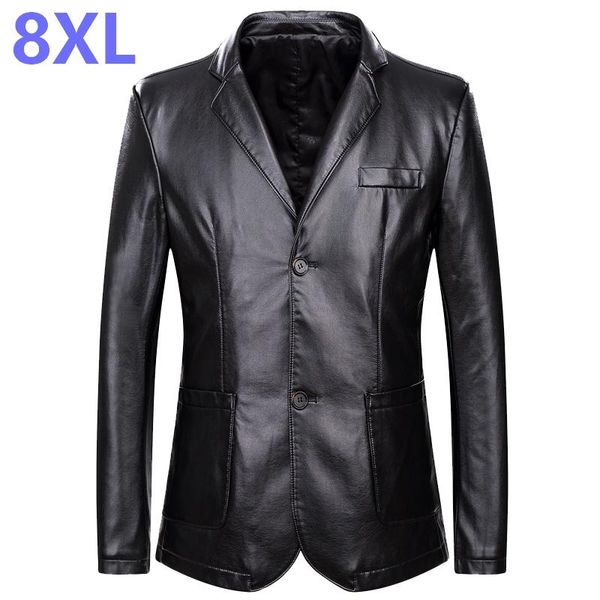 men's fur & faux 10xl 8xl 6xl 5xl 4xl brand pu leather jacket men autumn winter casual mens jackets solid clothes elastic motorcycle ou, Black
men's fur & faux 10xl 8xl 6xl 5xl 4xl brand pu leather jacket men autumn winter casual mens jackets solid clothes elastic motorcycle ou, Black