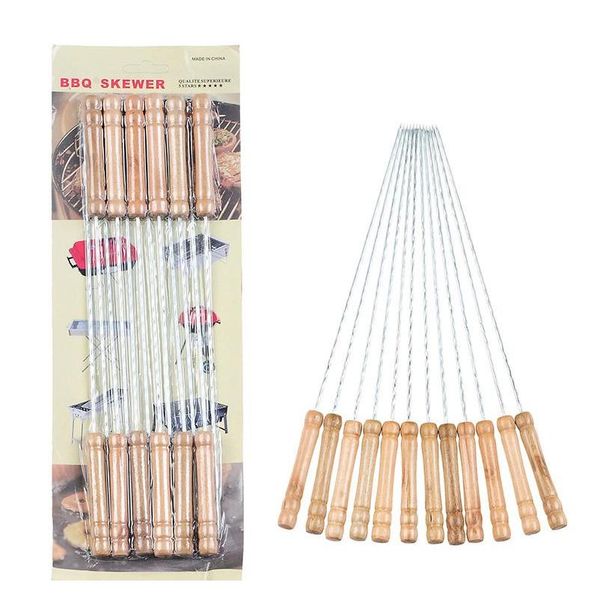 12pcs/set kabob skewers wooden handle & stainless steel bbq skewer barbecue grilling accessories kabobs sticks set jllgbr sport77777
12pcs/set kabob skewers wooden handle & stainless steel bbq skewer barbecue grilling accessories kabobs sticks set jllgbr sport77777