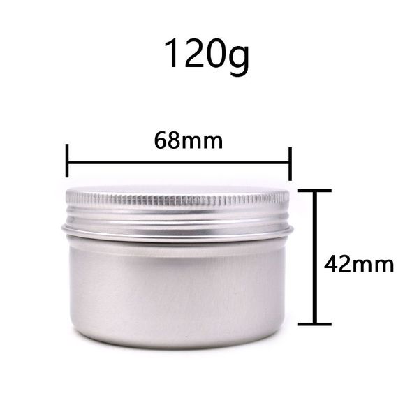 120g/120ml empty silver aluminum package boxes cosmetic lip balm containers makeup cream pot jars with thread lid
120g/120ml empty silver aluminum package boxes cosmetic lip balm containers makeup cream pot jars with thread lid
