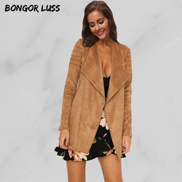 women's jackets bongor luss 2021 autumn winter outwear suede leather jacket casual zipper long open coat women basic streetwear, Black;brown
women's jackets bongor luss 2021 autumn winter outwear suede leather jacket casual zipper long open coat women basic streetwear, Black;brown