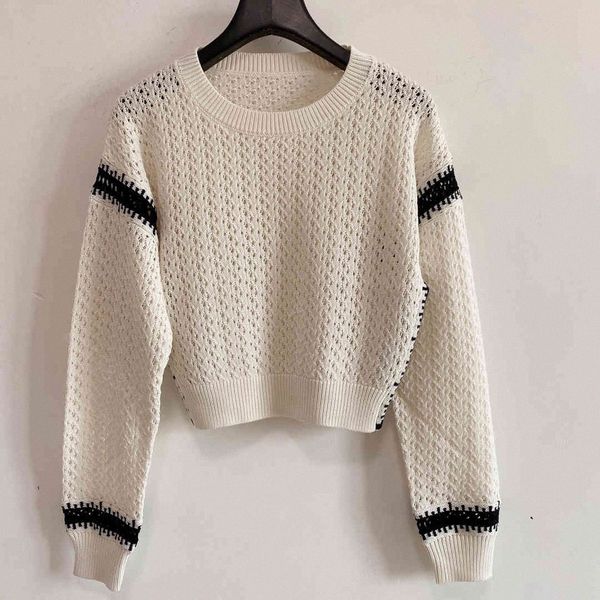 women sweater crochet mujer desinger knit sweaters slim hoodies ins fashion contrast color letter pattern crew neck women's casual pull, White;black
women sweater crochet mujer desinger knit sweaters slim hoodies ins fashion contrast color letter pattern crew neck women's casual pull, White;black