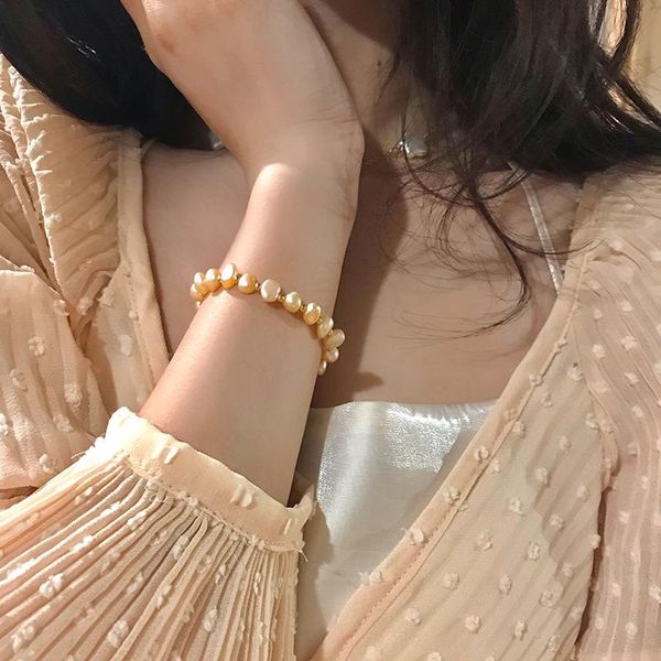 link, chain freshwater pearl girlfriends bracelet ins niche design sense korean sisters net red crystal, Black
link, chain freshwater pearl girlfriends bracelet ins niche design sense korean sisters net red crystal, Black