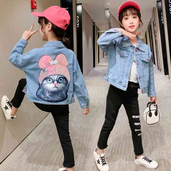kids denim jackets for girls baby cat pattern coats spring autumn fashion child outwear ripped jeans paillette, Blue;gray
kids denim jackets for girls baby cat pattern coats spring autumn fashion child outwear ripped jeans paillette, Blue;gray