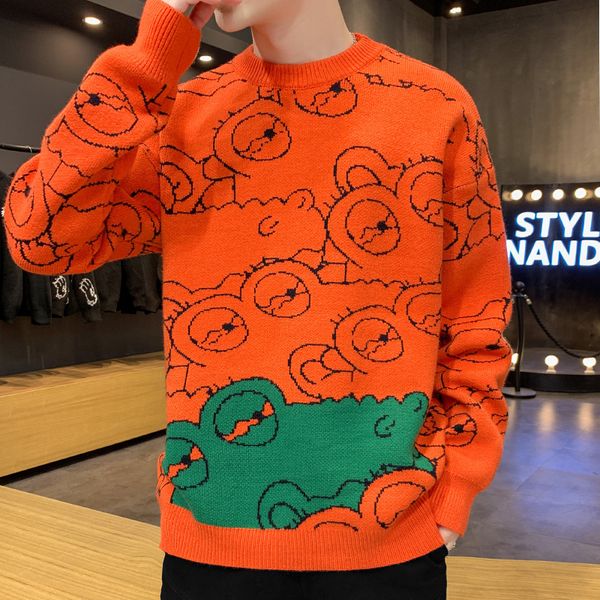 2021 new men casual autumn polar bear standard fashion thin shirts cotton long sleeves round men's orange sweaters 1bou, White;black
2021 new men casual autumn polar bear standard fashion thin shirts cotton long sleeves round men's orange sweaters 1bou, White;black