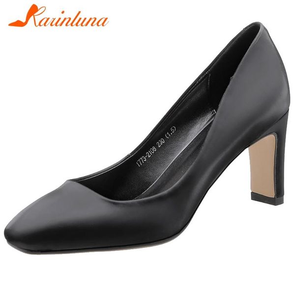dress shoes karin fashion lady square toe retro consise pumps genuine leather spring casual high heel women woman, Black
dress shoes karin fashion lady square toe retro consise pumps genuine leather spring casual high heel women woman, Black