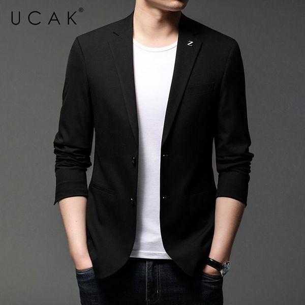 men's suits & blazers ucak brand arrival streetwear men masculino and suit jackets male slim fit business casual striped blazer coat u8, White;black
men's suits & blazers ucak brand arrival streetwear men masculino and suit jackets male slim fit business casual striped blazer coat u8, White;black