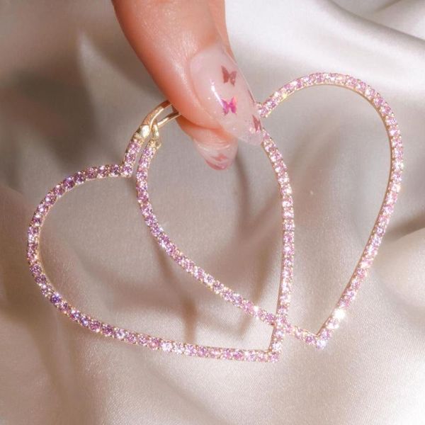hoop & huggie 2021 valentine's gift fashion women jewelry gold color white blue pink cz hollow heart shaped earring, Golden;silver
hoop & huggie 2021 valentine's gift fashion women jewelry gold color white blue pink cz hollow heart shaped earring, Golden;silver