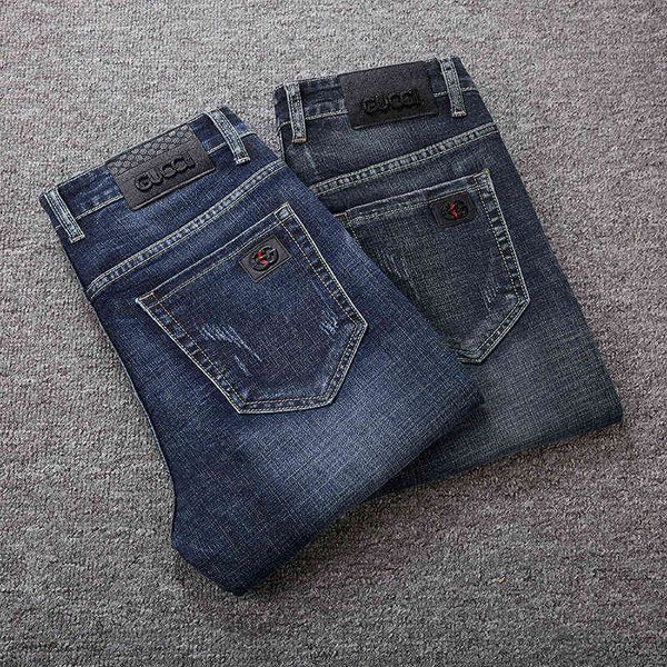 g straight brand double men's wear korean jeans slim fit trend elastic casual pants, Blue
g straight brand double men's wear korean jeans slim fit trend elastic casual pants, Blue