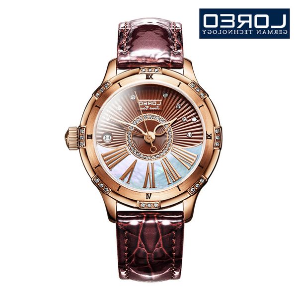 loreo women mechanical watch diamond design brand luxury leather wristwatch waterproof female automatic clock montre femme, Slivery;brown
loreo women mechanical watch diamond design brand luxury leather wristwatch waterproof female automatic clock montre femme, Slivery;brown