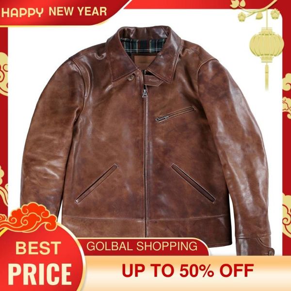 2021 vintage brown japan casual style genuine leather jacket men large size 3xl real natural horsehide short autumn coat, Black
2021 vintage brown japan casual style genuine leather jacket men large size 3xl real natural horsehide short autumn coat, Black
