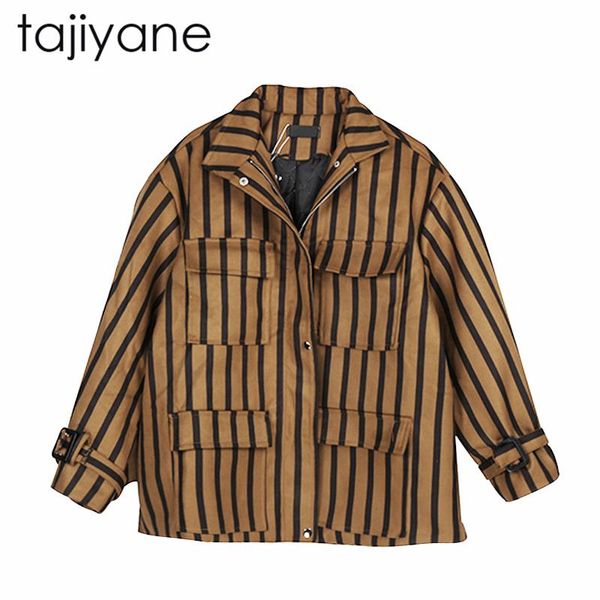 women's jackets tajiyane 2021 hong kong style large strap jacket thick waist pocket korean female sale coat fashion ld231, Black;brown
women's jackets tajiyane 2021 hong kong style large strap jacket thick waist pocket korean female sale coat fashion ld231, Black;brown