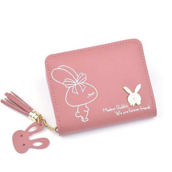 wallets cartoon women short wallet fashion pu leather tassel zipper girls card holder coins key bag ss7526, Red;black 
wallets cartoon women short wallet fashion pu leather tassel zipper girls card holder coins key bag ss7526, Red;black
