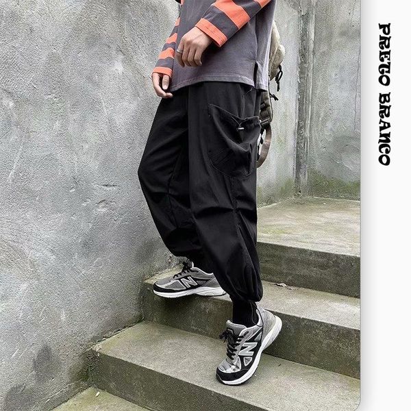 men's pants legged overalls fashion brand korean loose casual multi pocket nine small dxl, Black
men's pants legged overalls fashion brand korean loose casual multi pocket nine small dxl, Black